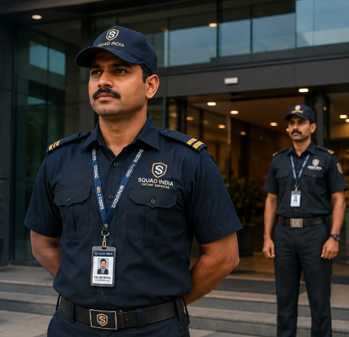 Uniformed Squad India security guards deployed at a client site